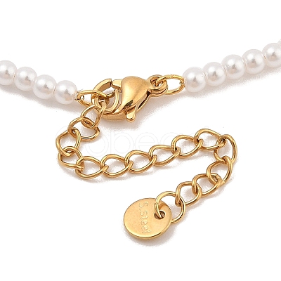 Imitation Pearl & Synthesis Shell Beaded Necklaces NJEW-A032-06G-01-1