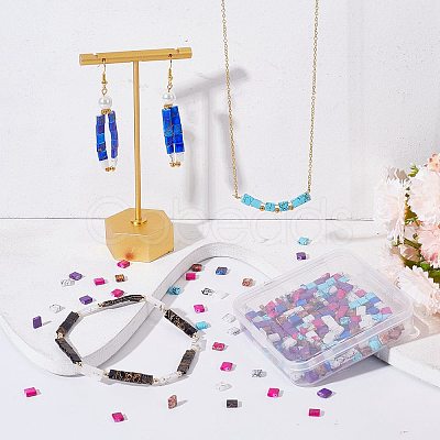320Pcs 8 Style 2-Hole Glass Seed Beads SEED-SC0001-08-1