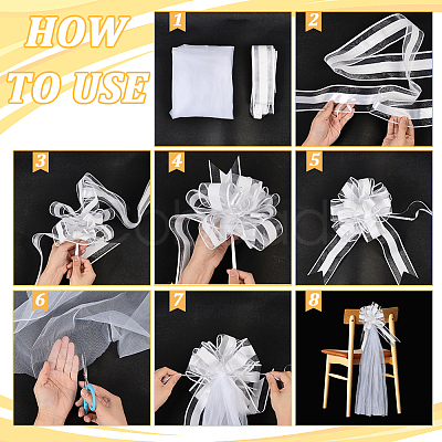 12Pcs Plastic Pull Bows DIY-GA0009-05-1