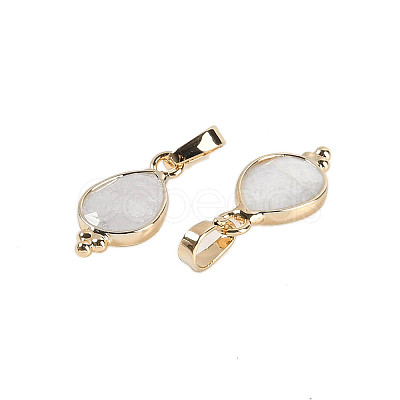 Natural White Moonstone Faceted Pendans KK-L218-004G-04-1
