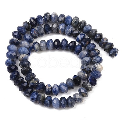 Natural Sodalite Beads Strands G-C259-A23-5x8mm-1