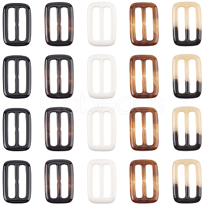 20Pcs Resin Tri-Glide Adjuster Buckles FIND-GF0008-12B-1