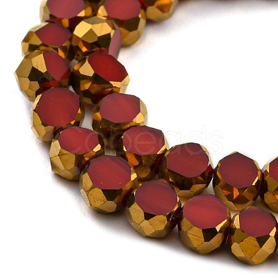 Electroplate Transparent Glass Beads Strands EGLA-G037-02A-HP-1