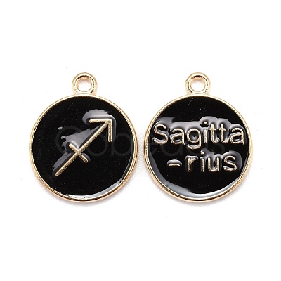 Alloy Enamel Pendants X-ENAM-S124-01A-08F-1