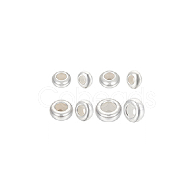8Pcs 4 Styles 925 Sterling Silver Spacer Beads STER-BC0002-46-1