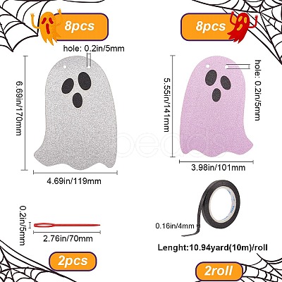 Halloween Theme Ghost Paper Hanging Streamer DIY-WH20014-02B-1