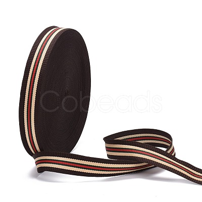 Polyester Grosgrain Ribbon OCOR-WH0063-36-1