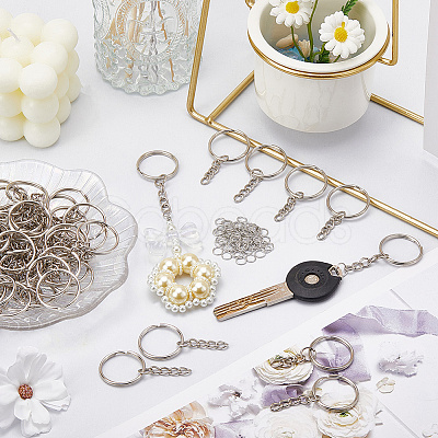 60Pcs Iron Split Key Rings DIY-SP0004-17P-1