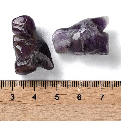 Natural Amethyst Carved Healing Dinosaur Figurines G-B062-07C-1