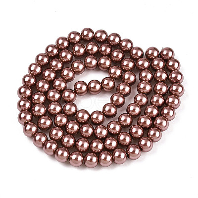 Baking Paint Pearlized Glass Pearl Round Bead Strands LS-HY-Q003-10mm-92-1