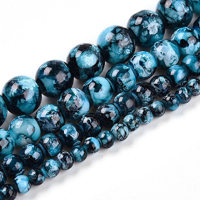 Baking Paint Glass Beads X1-DGLA-N003-10mm-A08-1