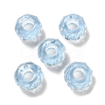Transparent Resin European Beads RESI-B020-05D-1