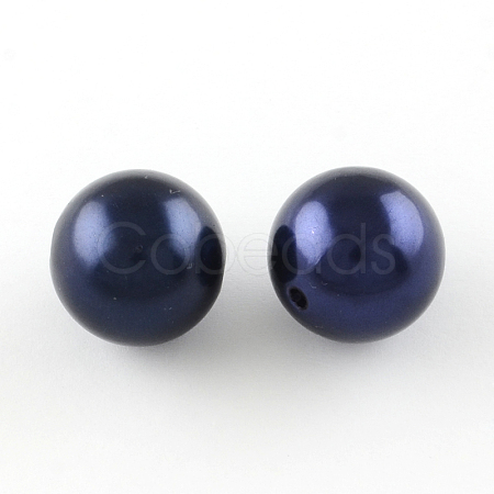 Round ABS Plastic Imitation Pearl Beads OACR-R053-24-1