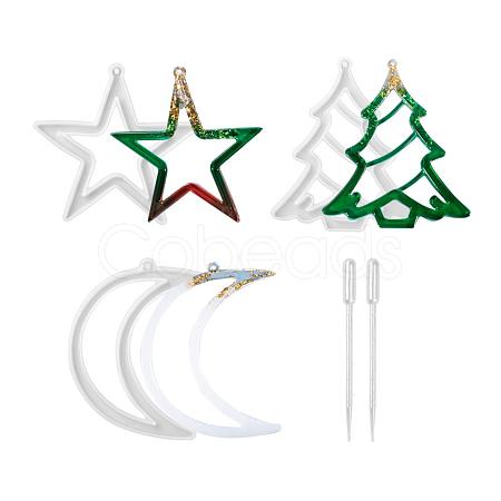 Christmas Theme DIY Pendants Silicone Molds DIY-LS0001-11-1