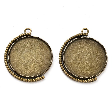 Zinc Alloy Pendant Cabochon Settings FIND-NH0001-13C-AB-1