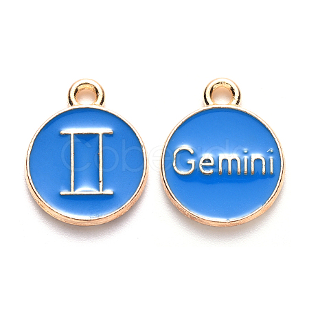 Alloy Enamel Pendants X-ENAM-S124-01B-02I-1