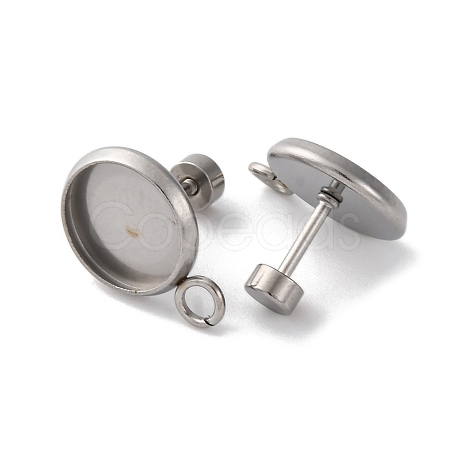 Non-Tarnish 304 Stainless Steel Stud Earring Finding STAS-WH0042-03P-NR-1