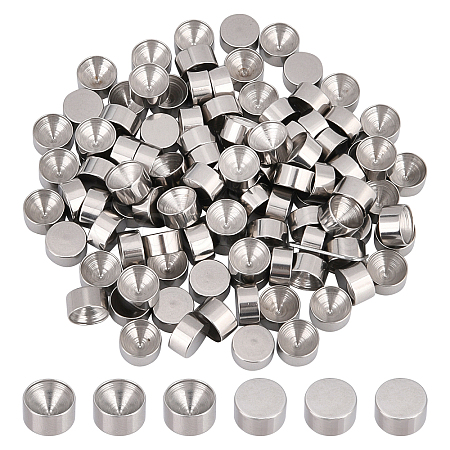 100Pcs 304 Stainless Steel Rhinestone Settings STAS-UN0030-67-1