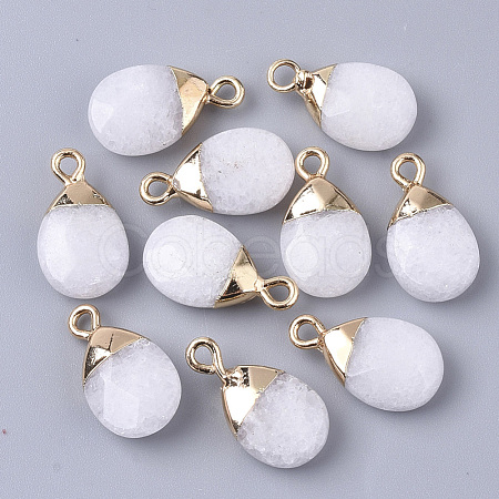 Natural White Jade Pendants G-S359-017J-1