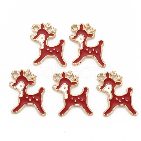 Alloy Enamel Pendants X-ENAM-S126-062B-NR-1