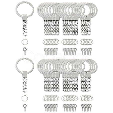 10Pcs Iron Split Key Rings IFIN-YW0003-37P-1