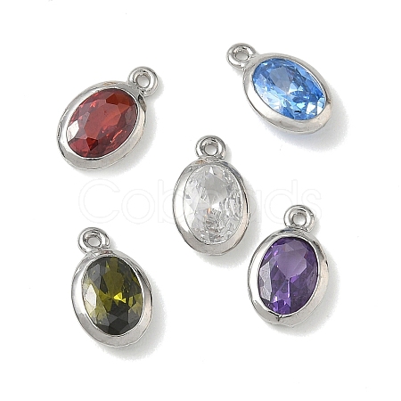 Brass Pave Cubic Zirconia Charms KK-CBA74BF-02P-1