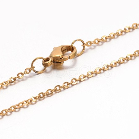 304 Stainless Steel Cable Chain Necklaces LS-NJEW-E026-04G-A-1
