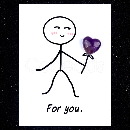 Natural Amethyst Heart Display Decorations PW-WGB97A3-06-1