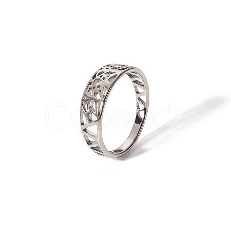 Hollow Design 304 Stainless Steel Ring NC4240-6-1