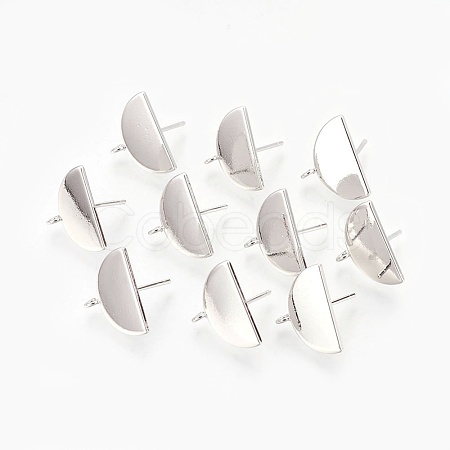 Brass Stud Earring Findings KK-P160-06P-NF-1