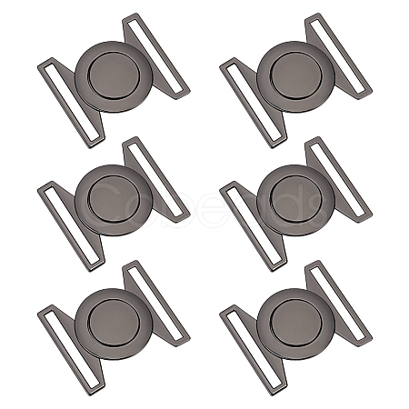 6 Sets Zinc Alloy Side Release Buckles FIND-BC0019-63B-1