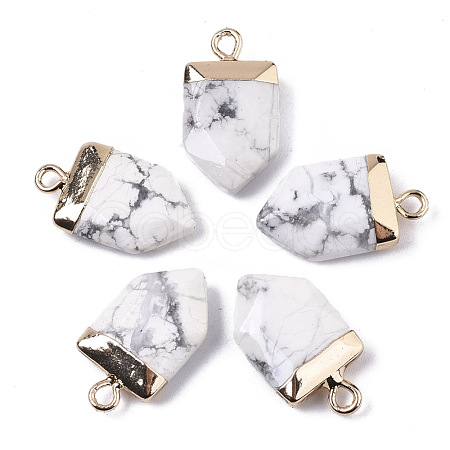 Natural Howlite Pointed Pendants G-N326-34L-1