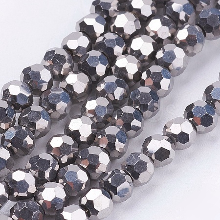 Electroplate Glass Bead Strands LS-EGLA-R042-4mm-06-1