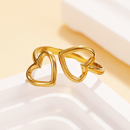 304 Stainless Steel Cuff Open Rings WGD404C-02-1