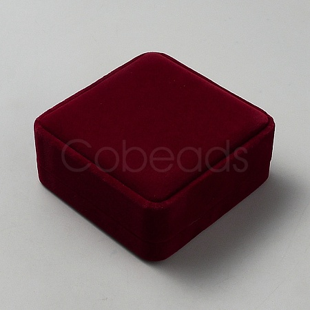 Square Velvet Bangle Bracelet Display Boxes CON-WH0095-205-1