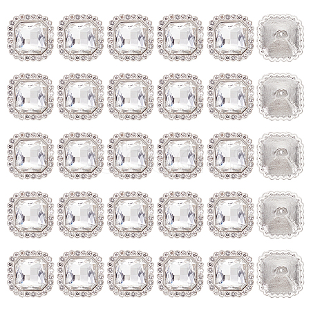 Alloy Rhinestone Shank Buttons DIY-MA0005-99B-1