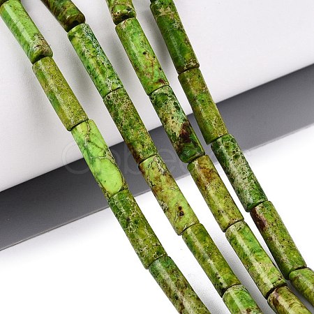 Dyed Natural Imperial Jasper Beads Strands G-H087-H01-01B-1