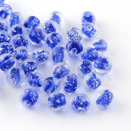 Handmade Luminous Lampwork Beads LAMP-R125-8mm-08-1