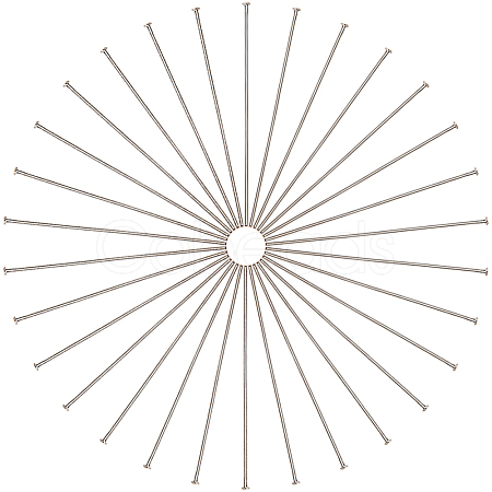 500Pcs Brass Flat Head Pins KK-SC0004-46-1