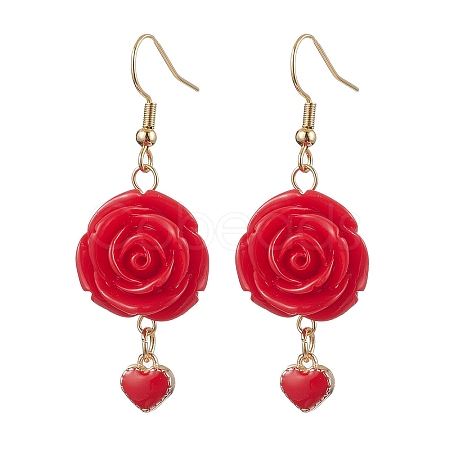 Resin Pendants Earrings EJEW-JE06014-1