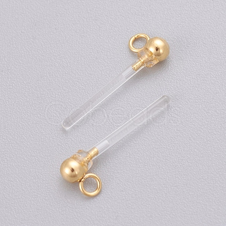 Transparent Painless Prevent Allergy Resin Stud Earring Findings X-KY-L005-06G-1