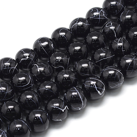 Drawbench Glass Beads Strands DGLA-S115-4mm-L16-1