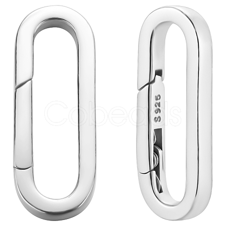 1Pc 925 Sterling Silver Spring Gate Rings FIND-BBC0003-39-1