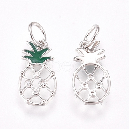 Brass Enamel Charms ZIRC-L070-68P-1