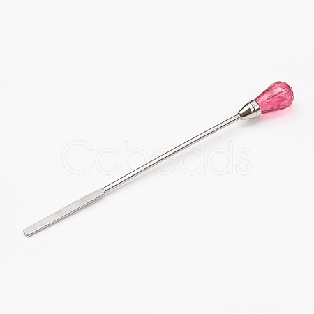 Makeup Eyebrows Tattoo Ink Iron Spoon AJEW-WH0113-89C-1