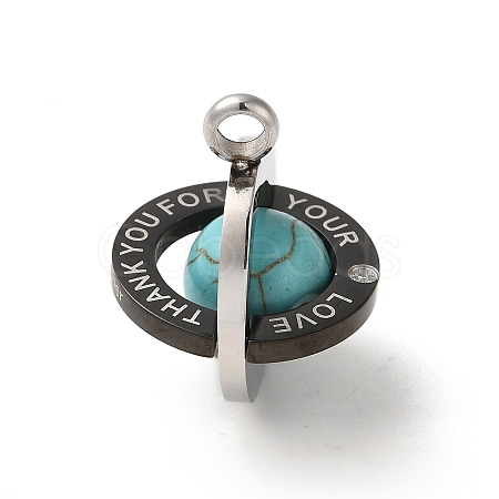 304 Stainless Steel Pendants STAS-L022-245P-1