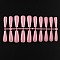 Solid Color Plastic Seamless Toe False Nail, Practice Manicure Nail Art Tool, Salmon, 26~32x6~13mm, 20pcs/set.