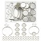 DIY Bracelet Making Finding Kit, Including Alloy Bracelet Making & Alloy Flat Round Cabochon Connector Settings, Brass Jump Rings, Antique Silver & Platinum, 75Pcs/box