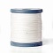 Waxed Polyester Cord, Micro Macrame Cord, Bracelets Making Cord, for Leather Projects, Handcraft, Bookbinding, Flat, White, 0.8x0.2mm, about 164.04 yards(150m)/roll