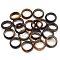 Natural Tiger Eye Plain Band Rings, Inner Diameter: 18~20mm